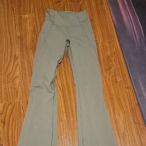 Lululemon Olive Green Flared Yoga Pants